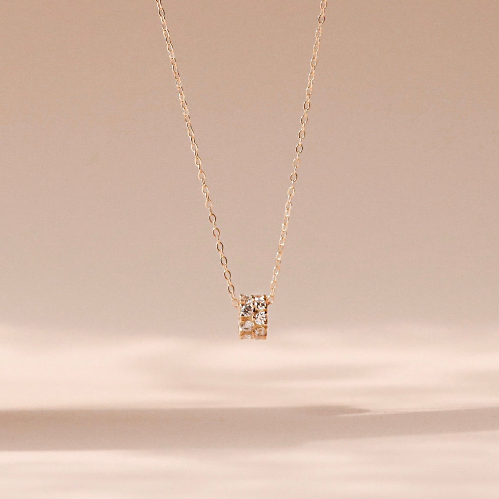 ELVORIA 18K Gold Plated Endless Love Circle Necklace – 925 Sterling Silver