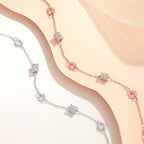 ELVORIA Glamour Bracelet – Rose Gold & Platinum Plated 925 Sterling Silver