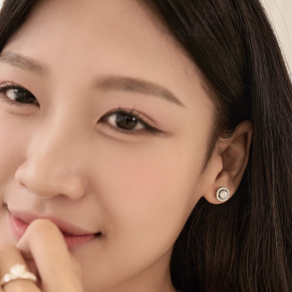 ELVORIA Moissanite Stud Earrings 5mm – Platinum Plated 925 Sterling Silver (GRA Certified)