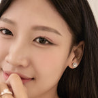 ELVORIA Moissanite Stud Earrings 5mm – Platinum Plated 925 Sterling Silver (GRA Certified)