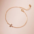 ELVORIA Elise Cross Bracelet – 18K Gold Plated 925 Sterling Silver