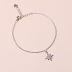 ELVORIA Eira Snowflake Bracelet – Rose Gold & Platinum Plated 925 Sterling Silver