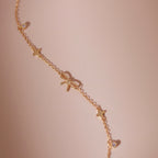 ELVORIA Marysol Bow Bracelet – 18K Gold Plated 925 Sterling Silver