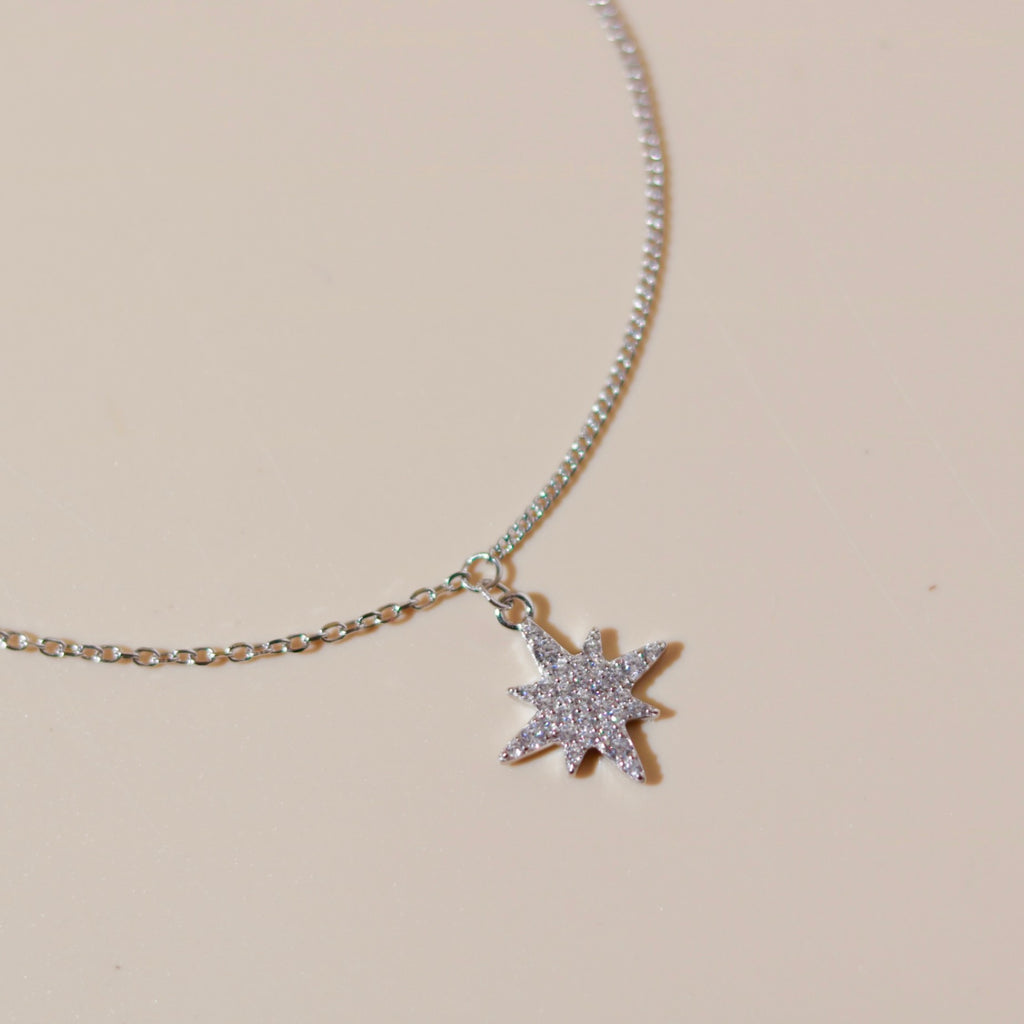 ELVORIA Eira Snowflake Bracelet – Rose Gold & Platinum Plated 925 Sterling Silver