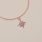 ELVORIA Eira Snowflake Bracelet – Rose Gold & Platinum Plated 925 Sterling Silver