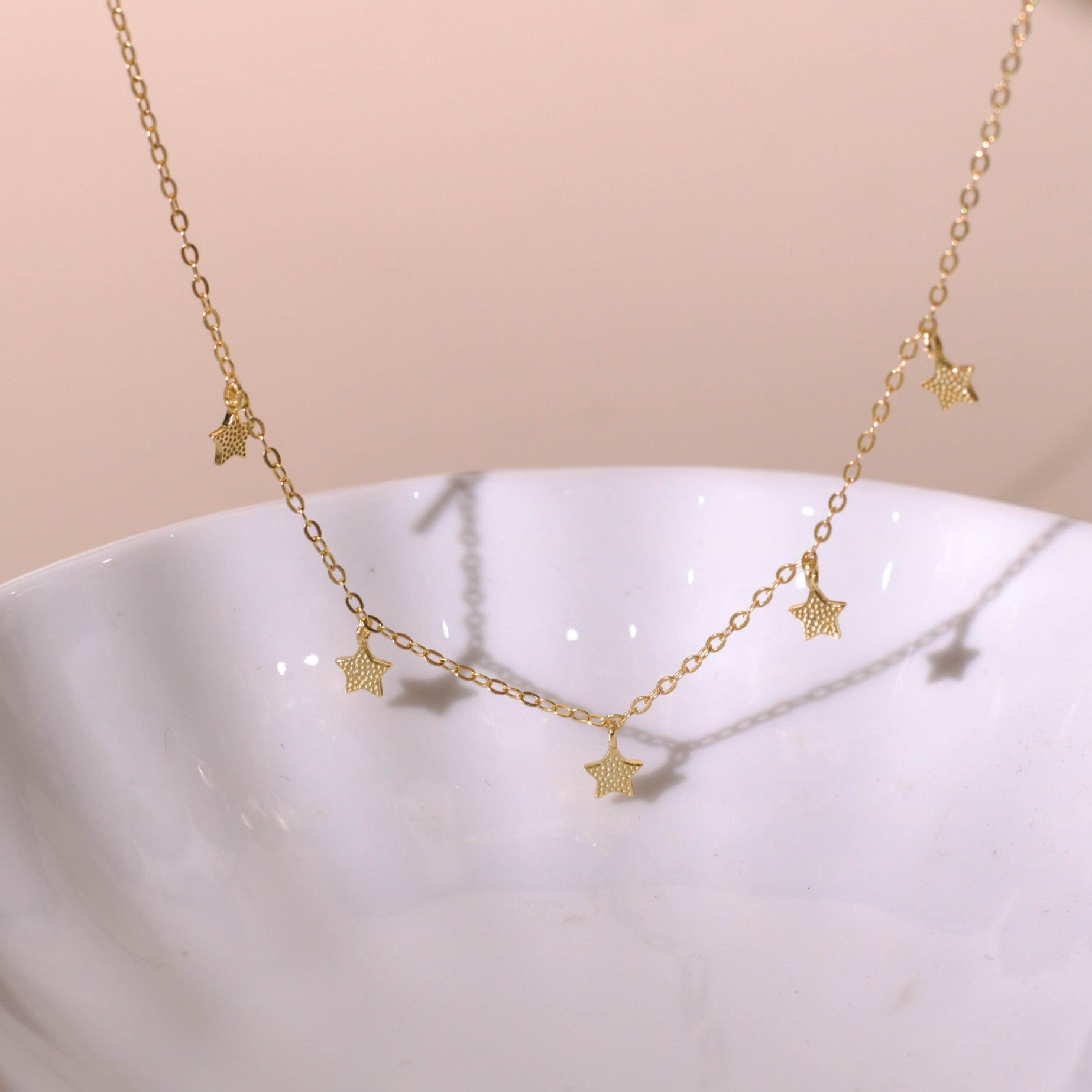 ELVORIA Morri Star Necklace – 18K Gold Plated 925 Sterling Silver