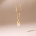 ELVORIA Mystery Lock Necklace – 18K Gold Plated 925 Sterling Silver