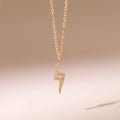 ELVORIA Lightning Necklace – 18K Gold Plated 925 Sterling Silver