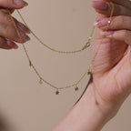 ELVORIA Morri Star Necklace – 18K Gold Plated 925 Sterling Silver