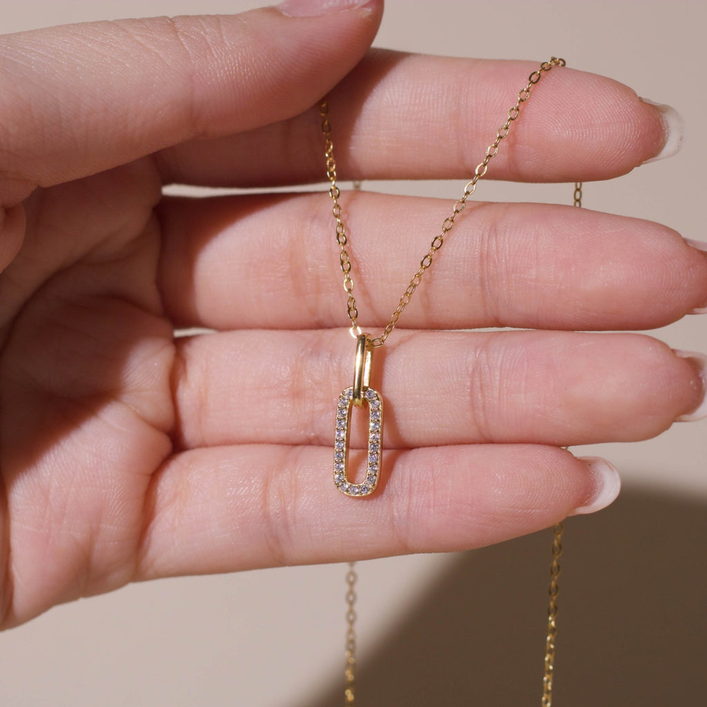 ELVORIA Rincy Necklace – 18K Gold Plated 925 Sterling Silver