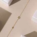 ELVORIA Roise Snowflake Bracelet – 18K Gold Plated 925 Sterling Silver