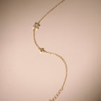 ELVORIA Roise Snowflake Bracelet – 18K Gold Plated 925 Sterling Silver