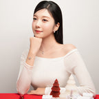 ELVORIA Bow Moissanite Stud Earrings 5mm – Platinum Plated 925 Sterling Silver (GRA Certified)