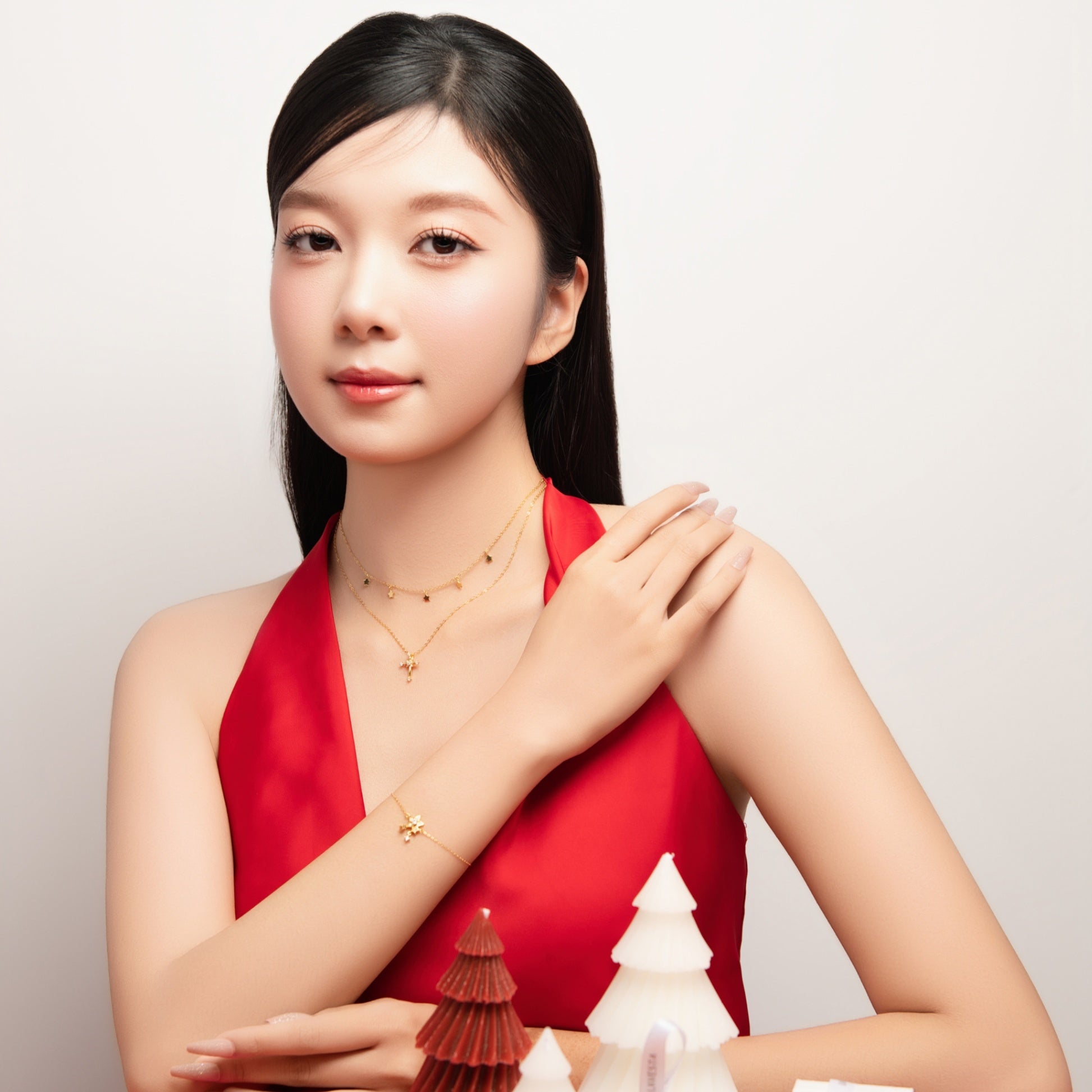 ELVORIA Morri Star Necklace – 18K Gold Plated 925 Sterling Silver