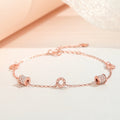ELVORIA Glamour Bracelet – Rose Gold & Platinum Plated 925 Sterling Silver