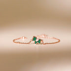 ELVORIA Unicorn Bracelet – Rose Gold & Platinum Plated 925 Sterling Silver