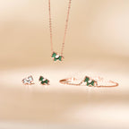 ELVORIA Unicorn Necklace – 18K Rose Gold & Platinum Plated 925 Sterling Silver