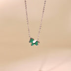 ELVORIA Unicorn Necklace – 18K Rose Gold & Platinum Plated 925 Sterling Silver