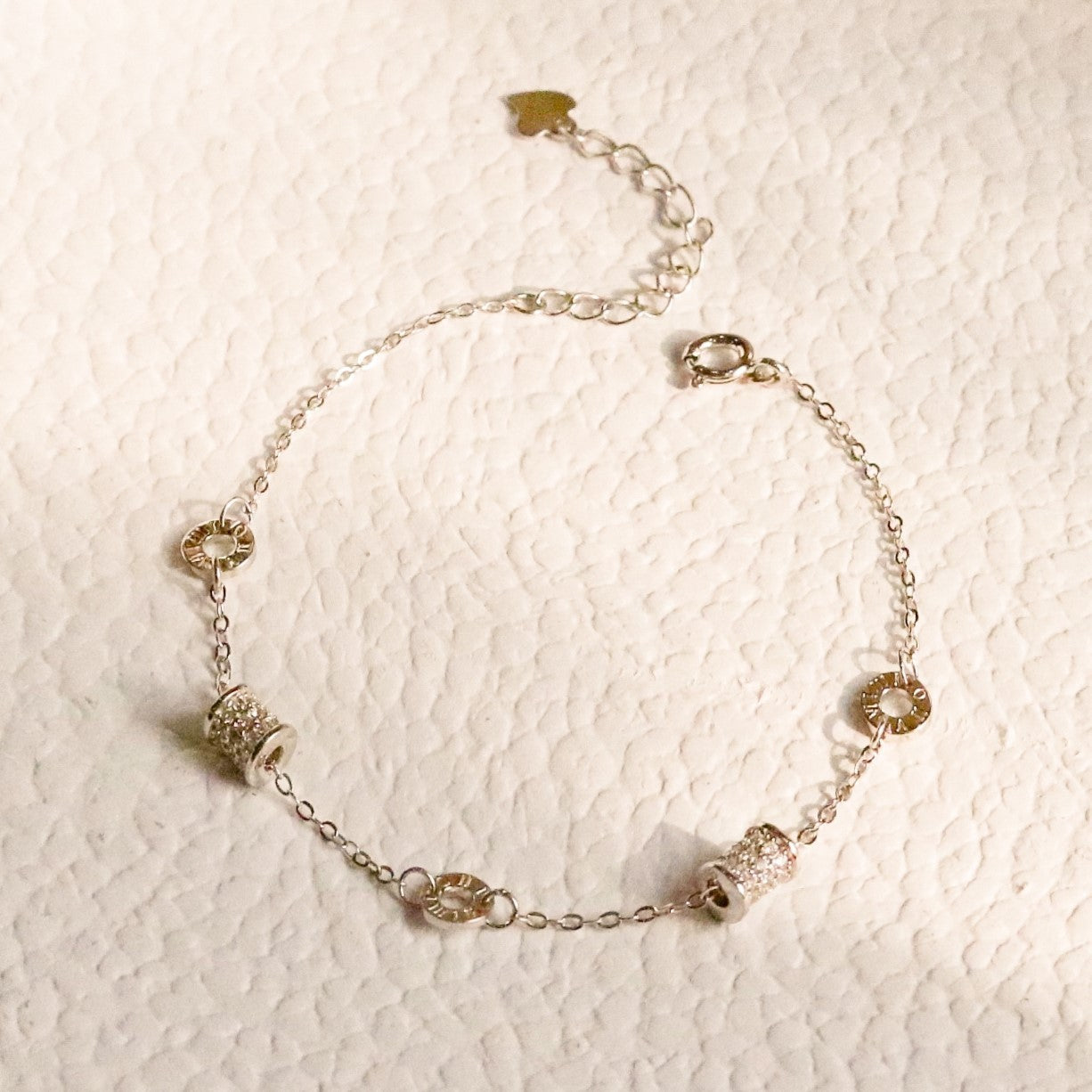 ELVORIA Glamour Bracelet – Rose Gold & Platinum Plated 925 Sterling Silver