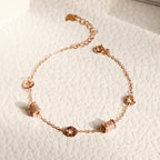 ELVORIA Glamour Bracelet – Rose Gold & Platinum Plated 925 Sterling Silver