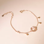 ELVORIA Cherry Bloom Bracelet – Rose Gold & Platinum Plated 925 Sterling Silver