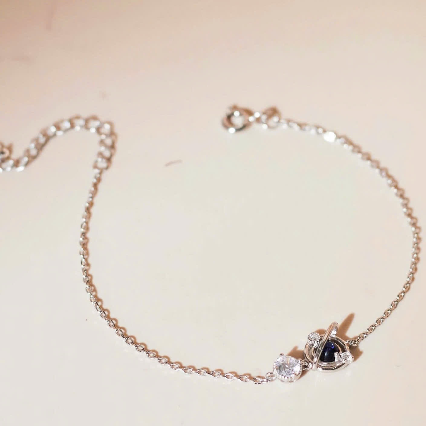 ELVORIA Eirlys Planet Bracelet – Rose Gold & Platinum Plated 925 Sterling Silver