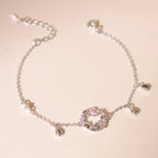 ELVORIA Cherry Bloom Bracelet – Rose Gold & Platinum Plated 925 Sterling Silver