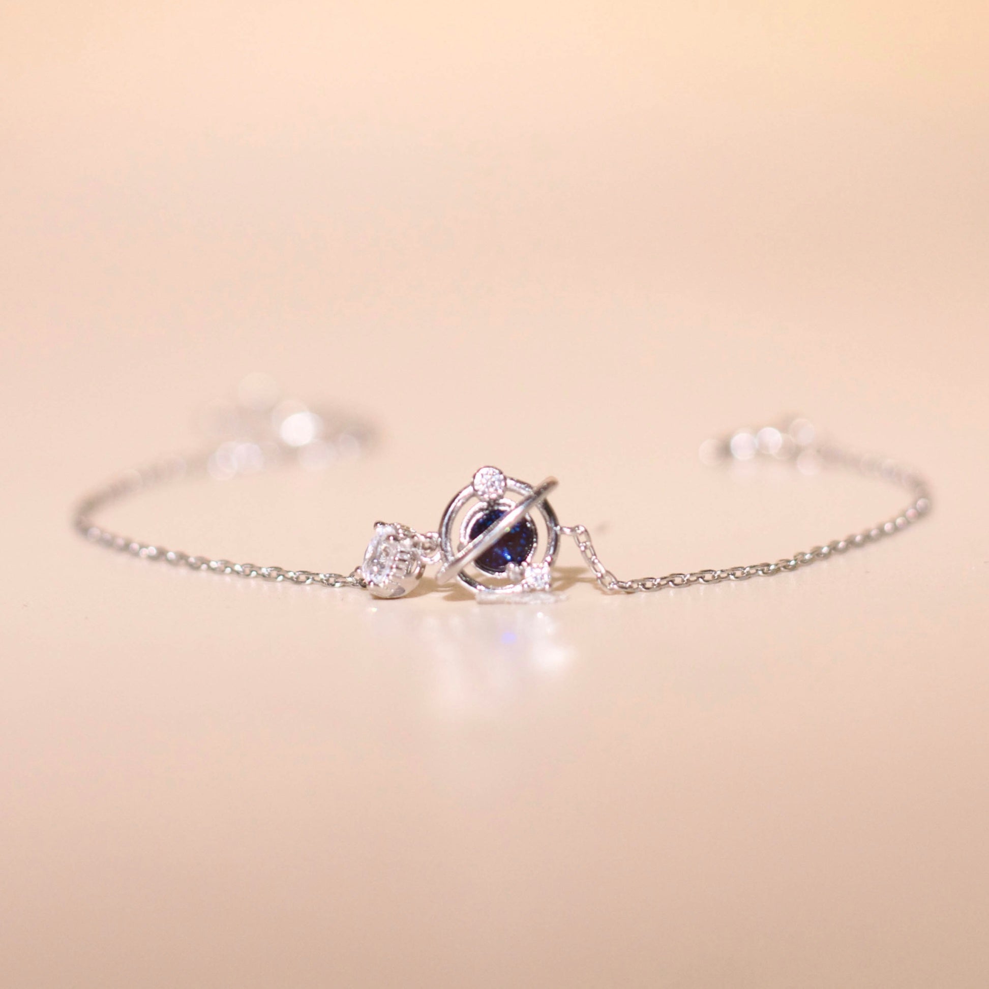 ELVORIA Eirlys Planet Bracelet – Rose Gold & Platinum Plated 925 Sterling Silver