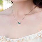 ELVORIA Unicorn Necklace – 18K Rose Gold & Platinum Plated 925 Sterling Silver