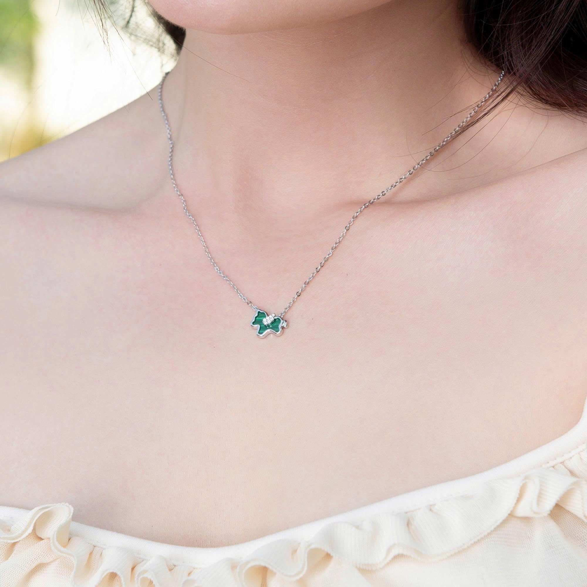 ELVORIA Unicorn Necklace – 18K Rose Gold & Platinum Plated 925 Sterling Silver