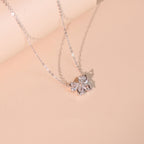 ELVORIA Platinum Plated Butterfly Necklace – 925 Sterling Silver