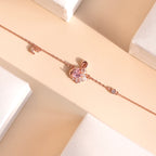 ELVORIA Fiona Swan Bracelet – 18K Rose Gold Plated 925 Sterling Silver