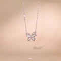 ELVORIA Platinum Plated Butterfly Necklace – 925 Sterling Silver