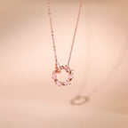 ELVORIA Lori Laurel Necklace – 18K Rose Gold Plated 925 Sterling Silver