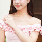 ELVORIA Rumi Dancing Heart Necklace – Platinum Plated 925 Sterling Silver