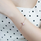 ELVORIA Fiona Swan Bracelet – 18K Rose Gold Plated 925 Sterling Silver