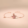 ELVORIA Fiona Swan Bracelet – 18K Rose Gold Plated 925 Sterling Silver