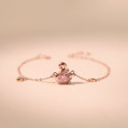ELVORIA Fiona Swan Bracelet – 18K Rose Gold Plated 925 Sterling Silver