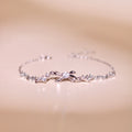 ELVORIA Ahri Bow Bracelet – Platinum Plated 925 Sterling Silver