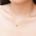 ELVORIA Sunny Necklace – 18K Gold Plated 925 Sterling Silver
