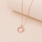 ELVORIA Rose Necklace – 18K Rose Gold Plated 925 Sterling Silver