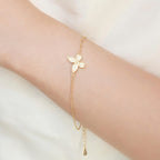ELVORIA Eri Butterfly Bracelet – 18K Gold Plated 925 Sterling Silver
