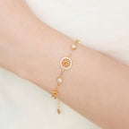 ELVORIA Sunny Bracelet – 18K Gold Plated 925 Sterling Silver
