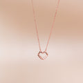 ELVORIA Miyu Heart Necklace – 18K Rose Gold Plated 925 Sterling Silver