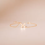 ELVORIA Eri Butterfly Bracelet – 18K Gold Plated 925 Sterling Silver