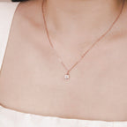 ELVORIA Ori Teardrop Necklace – 18K Rose Gold Plated 925 Sterling Silver