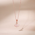 ELVORIA Eleanor Swan Necklace – 18K Rose Gold Plated 925 Sterling Silver