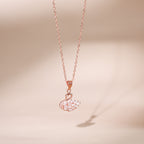 ELVORIA Eleanor Swan Necklace – 18K Rose Gold Plated 925 Sterling Silver