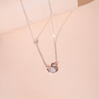 ELVORIA Alina Swan Necklace – Platinum Plated 925 Sterling Silver