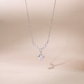 ELVORIA Yuna Dew Drop Necklace – Platinum Plated 925 Sterling Silver